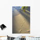 Footprints In Sand At Water's Edge, Soft Warm Golden Light Wall Mural