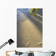 Footprints In Sand At Water's Edge, Soft Warm Golden Light Wall Mural