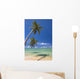Palm Trees Lean And Cast Shadow On Beach Wall Mural