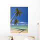 Palm Trees Lean And Cast Shadow On Beach Wall Mural