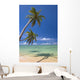 Palm Trees Lean And Cast Shadow On Beach Wall Mural