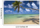 Lone Palm Tree Leaning Over Beach With Shadow Wall Mural