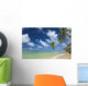 Hawaii, Palm Tree Leaning Over Beach, Polarized Sky, Turquoise Ocean Wall Mural