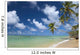 Hawaii, Palm Tree Leaning Over Beach, Polarized Sky, Turquoise Ocean Wall Mural
