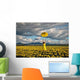 Happy Woman Daffodil Field Wall Decal