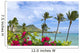 Palm Trees And Bougainvillea Foreground Wall Mural
