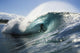 Hawaii, Oahu, North Shore, Shadow Of Surfer In Pipeline Wave Wall Mural