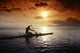 Native Man Kayaking In Warm Sunset A56E Wall Mural