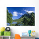 French Polynesia, Bora Bora, Coastal Shot, Mountains With Water A56A Wall Mural