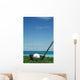 Golf Ball And Driver, Ocean In Blurred Background Wall Mural