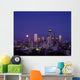 Downtown Skyline With Moonrise Twilight Overview A50E Wall Mural