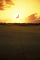 4Th Hole Flag At Sunset Wall Mural
