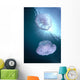 Pair Of Jellyfish Near Surface With Sunburst A88G Wall Mural