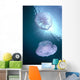 Pair Of Jellyfish Near Surface With Sunburst A88G Wall Mural
