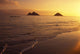Outrigger Canoe Paddlers Off Lanikai Beach At Sunrise Wall Mural