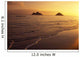 Outrigger Canoe Paddlers Off Lanikai Beach At Sunrise Wall Mural