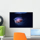 Papua New Guinea, Purple Jellyfish Midwater Surface Visible A88D Wall Mural
