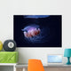 Papua New Guinea, Purple Jellyfish Midwater Surface Visible A88D Wall Mural