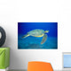 Hawaii, Green Sea Turtle Swims Midwater Clear Water, Sandy A77D Wall Mural