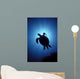 Hawaii, Green Sea Turtle Silhouetted, Sunburst View From Below A77C Wall Mural
