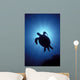 Hawaii, Green Sea Turtle Silhouetted, Sunburst View From Below A77C Wall Mural