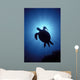 Hawaii, Green Sea Turtle Silhouetted, Sunburst View From Below A77C Wall Mural