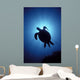 Hawaii, Green Sea Turtle Silhouetted, Sunburst View From Below A77C Wall Mural