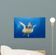 Hawaii, Maui, Front View Of Green Sea Turtle Midwater A77A Wall Mural