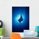 Hawaii, Common Manta Ray Silhouette A86B Wall Mural