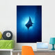 Hawaii, Common Manta Ray Silhouette A86B Wall Mural