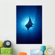 Hawaii, Common Manta Ray Silhouette A86B Wall Mural