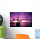 Silhouetted Pink And Yellow Sky A46A Wall Mural