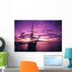 Silhouetted Pink And Yellow Sky A46A Wall Mural