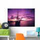 Silhouetted Pink And Yellow Sky A46A Wall Mural