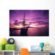 Silhouetted Pink And Yellow Sky A46A Wall Mural
