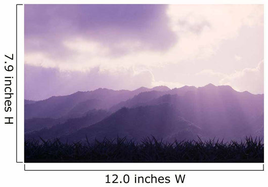 Hawaii, Oahu, Mount Kaala Waianae Mountain Range Sun Rays A43A Wall Mural