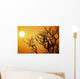 Keawe Tree Silhouette Of Bare Branches, Sunset Wall Mural