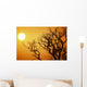 Keawe Tree Silhouette Of Bare Branches, Sunset Wall Mural