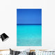 Calm Turquoise Ocean Water To Horizon, Clear Blue Sky A33A Wall Mural