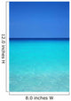 Calm Turquoise Ocean Water To Horizon, Clear Blue Sky A33A Wall Mural