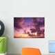 Tropical Cumulus Pink/Orange Clouds At Sunset, Over Ocean A35C Wall Mural