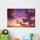 Tropical Cumulus Pink/Orange Clouds At Sunset, Over Ocean A35C Wall Mural