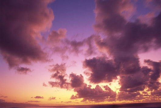 Tropical Cumulus Pink/Orange Clouds At Sunset, Over Ocean A35C Wall Mural