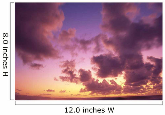 Tropical Cumulus Pink/Orange Clouds At Sunset, Over Ocean A35C Wall Mural