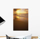 Hawaiian Sunset At Beach, Pastel Colors Wall Mural
