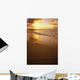 Hawaiian Sunset At Beach, Pastel Colors Wall Mural