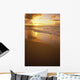 Hawaiian Sunset At Beach, Pastel Colors Wall Mural