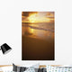 Hawaiian Sunset At Beach, Pastel Colors Wall Mural