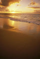 Hawaiian Sunset At Beach, Pastel Colors Wall Mural