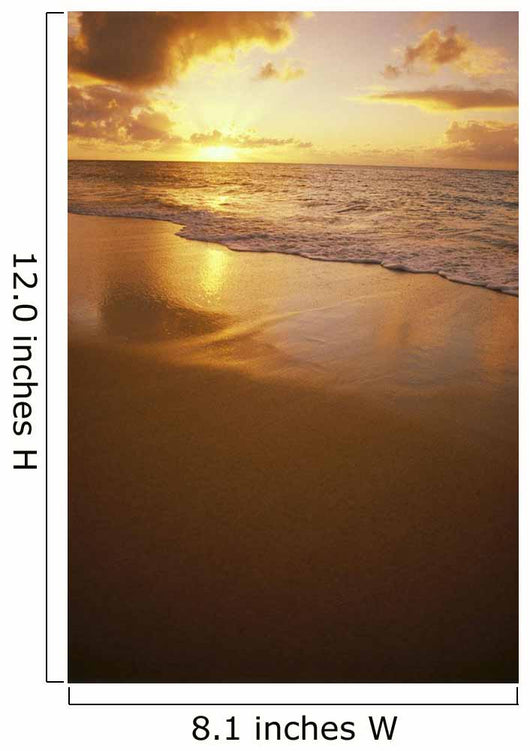 Hawaiian Sunset At Beach, Pastel Colors Wall Mural